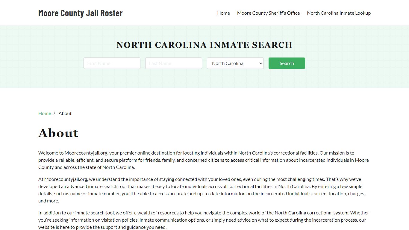 About - moorecountyjail.org
